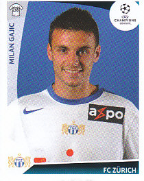 Milan Gajic FC Zurich samolepka UEFA Champions League 2009/10 #203